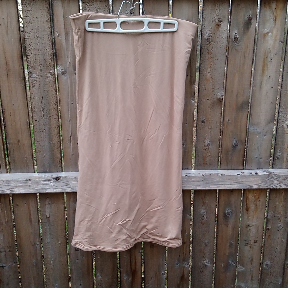 New Bodycon Fitted Tan Pencil Skirt